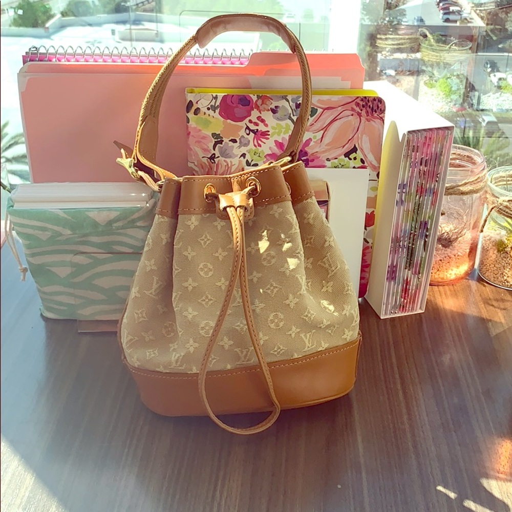 SOLD Authentic Louis Vuitton Mini Lin Mini Noe Bag - Picture 1 of 8